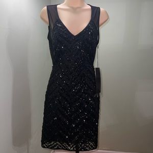WOW COUTURE world of Women Black Sequin Bodycon Dress
